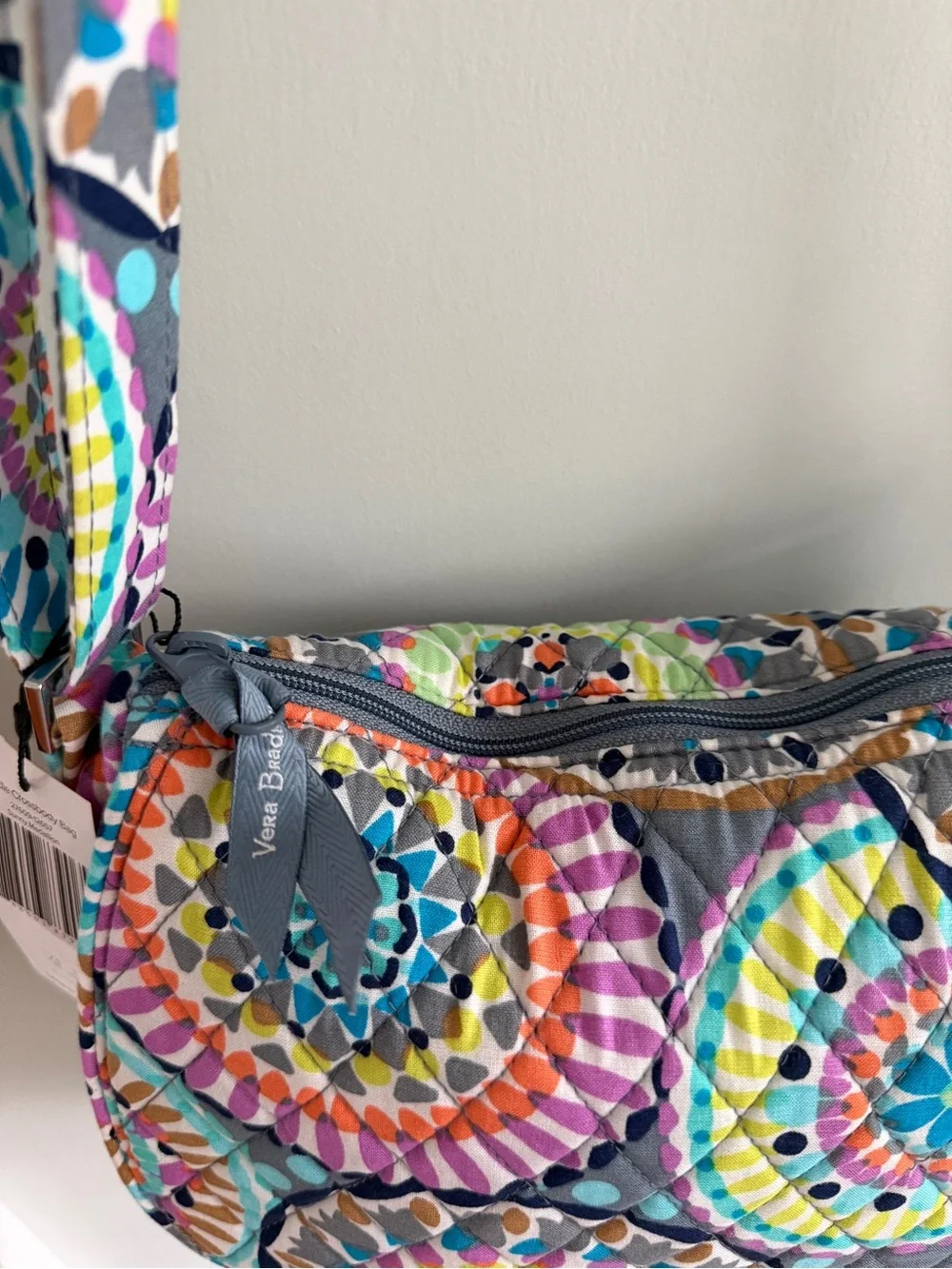 NWT Vera Bradley Multicolor Mosaic Quilted Saddle Crossbody Bag